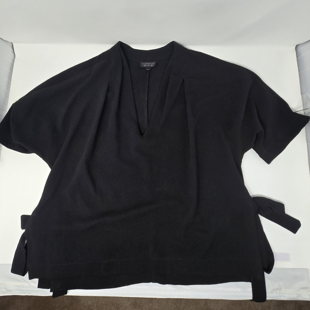 Topshop Side Tie Blouse - Picture 3 of 15